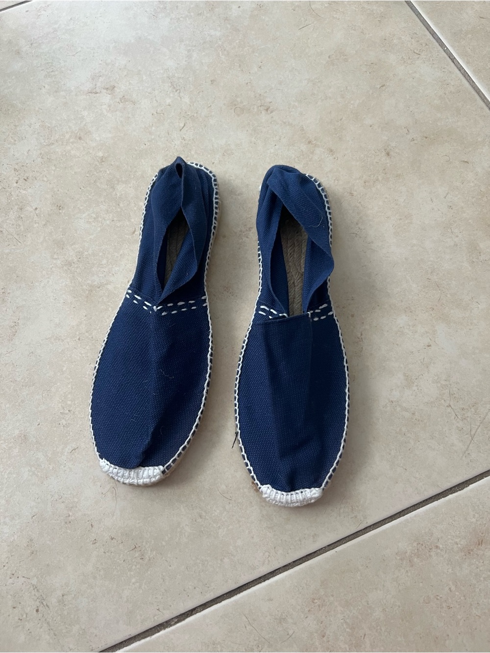 Unisex Navy Canvas Slip-On Espadrilles